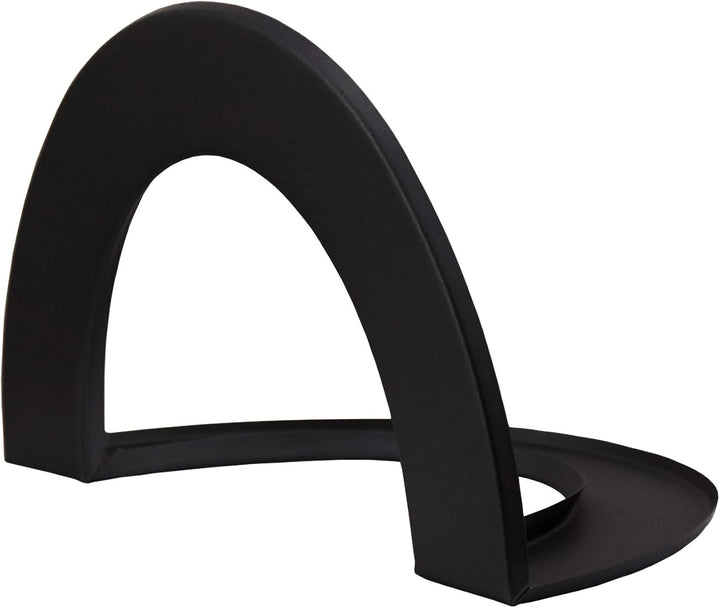 LANZZAS Ofenrohr Wand-Rosette für Aussenecke mit 50 mm Rand, Farbe: schwarz-metallic (im Durchmesser