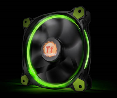Thermaltake CL-F055-PL12GR-A Riing 12 LED Gehäuselüfter, 3er Set grün