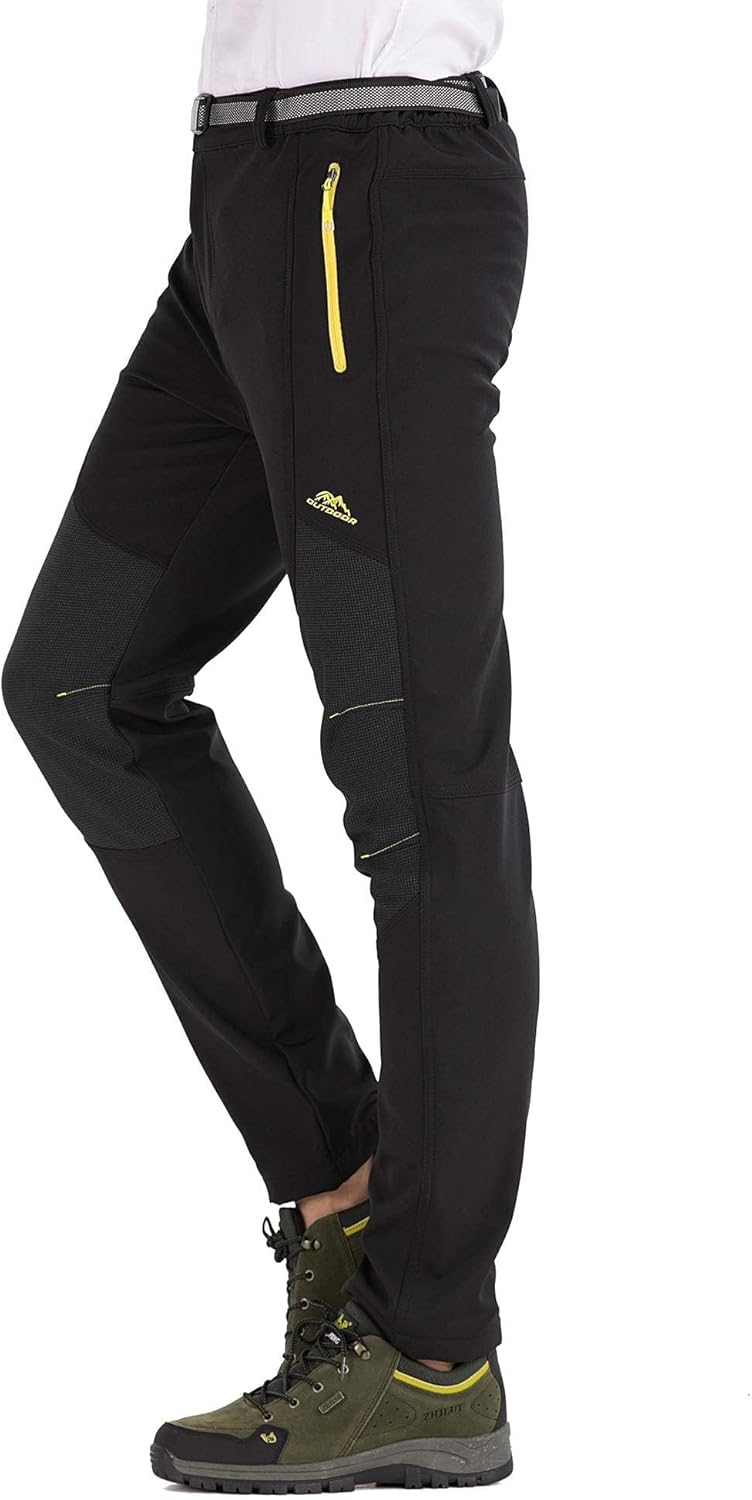 BenBoy Herren Wanderhose Wasserdicht Softshellhose Outdoorhose Winddicht Warm Gefüttert Skihose Snow