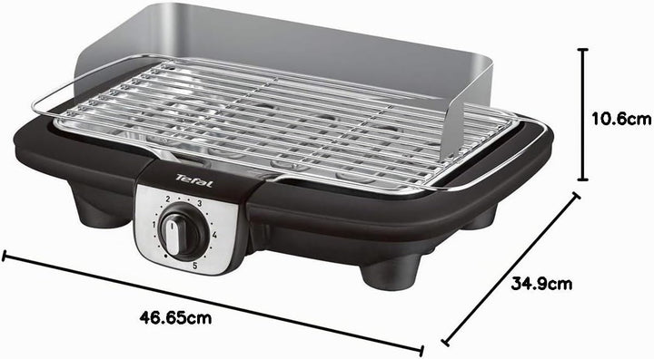 Tefal EasyGrill BG90A810 - Barbecue gril -électrique - 870 cm ² - noir/inox