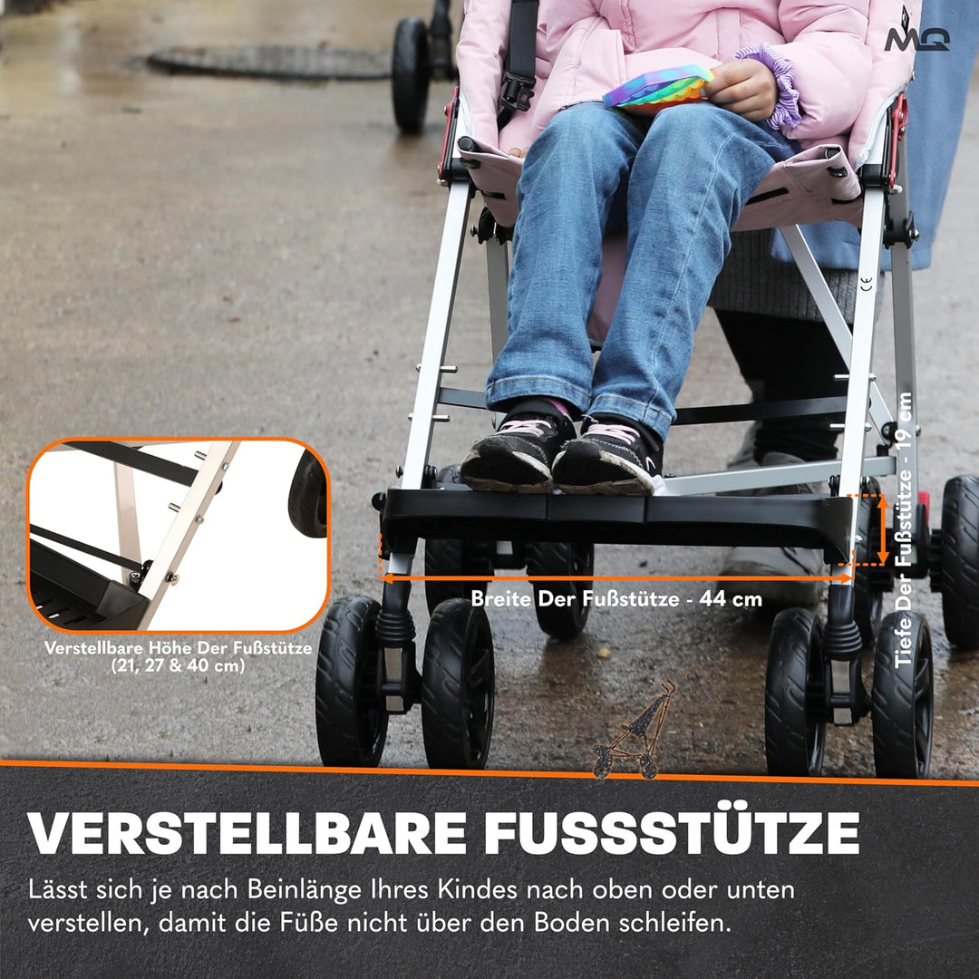 MobiQuip XL Kinderwagen für Kinder mit besonderen Bedürfnissen, Rollstuhl für ältere Kinder, einfach