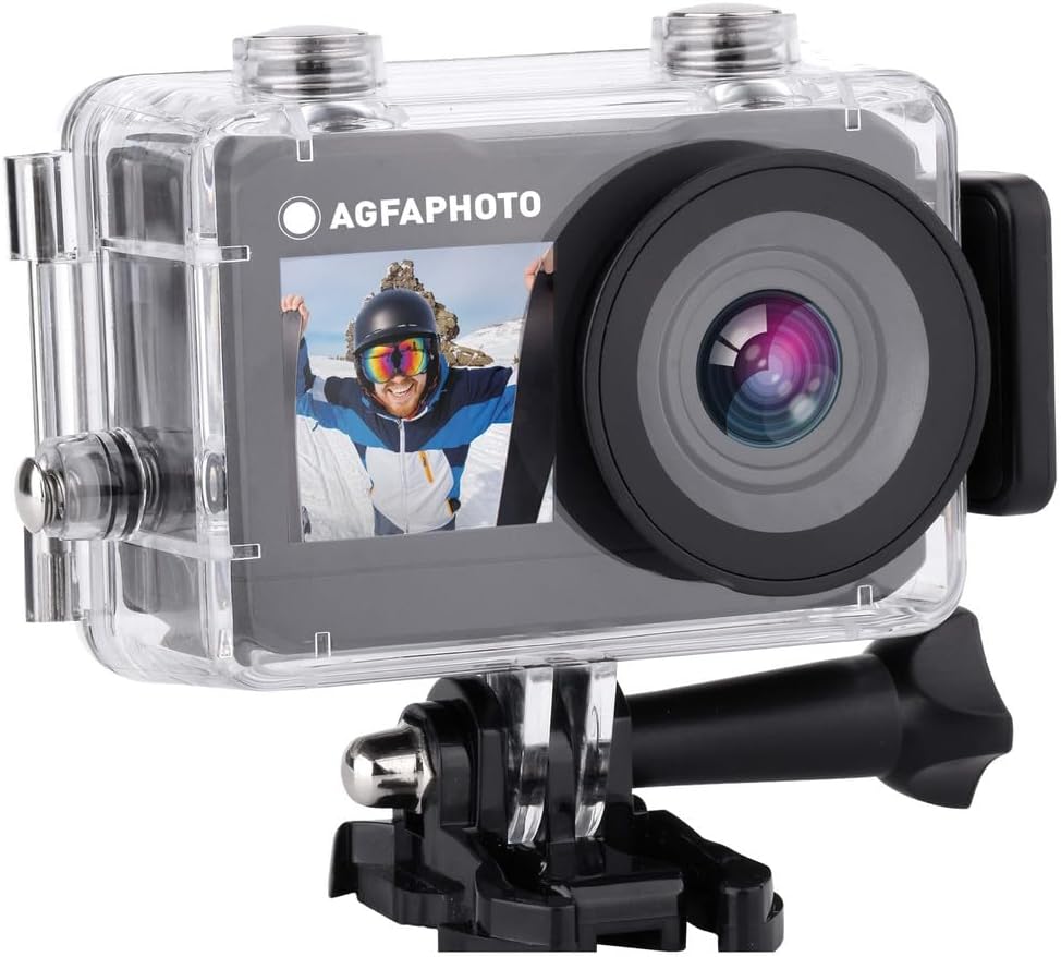 AgfaPhoto Photo Realimove AC7000 – Digital-Action-Kamera, wasserdicht 30 m (True 2,7 K, 16 MP, Dual-