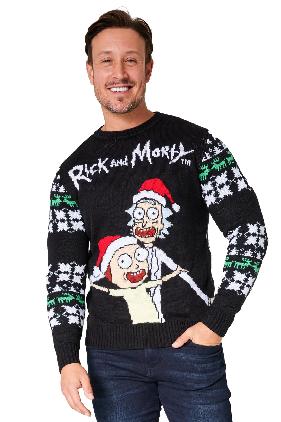 RICK AND MORTY Weihnachtspullover Herren - Christmas Pullover in M-2XL, Festlicher Christmas Sweater