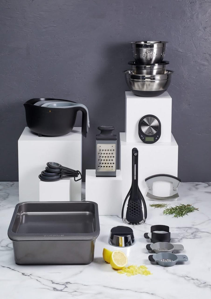 MasterClass Smart Space Backformen-Set 7-teilig, antihaftbeschichtet und stapelbar mit 1 x Bratform,