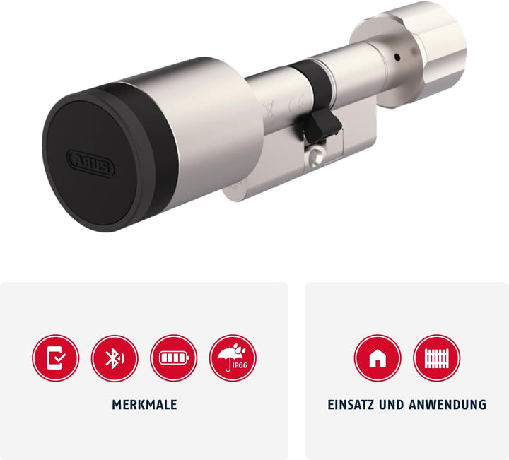 ABUS Elektronik-Türzylinder CYLOX One - schlüsselloses Öffnen von Türen - smarter Schliesszylinder m