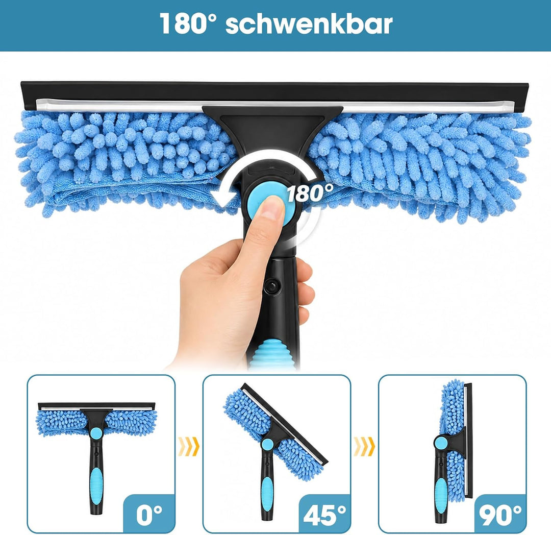 Fensterputzer Set Profi 4m 2in1 Leiterfrei für Innen &amp; Aussen