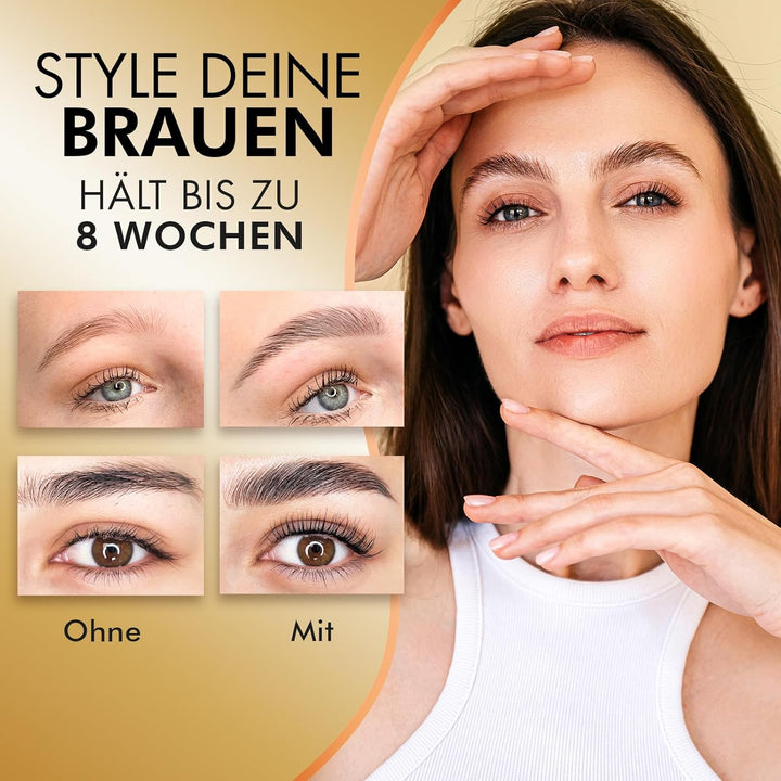 Augenbrauen Lifting Set, Brow Lifting Kit 6–8 Wochen, 15 Anwendungen, DIY Laminierung Set mit Anleit