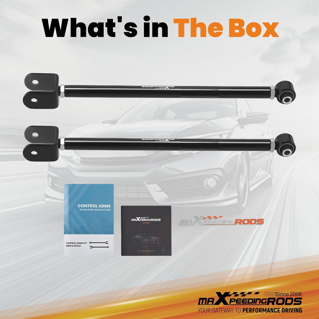 maXpeedingrods 2x Einstellbar Querlenker Querstrebe für BMW E36 E46 M3 Hinten Sturz Controlarm