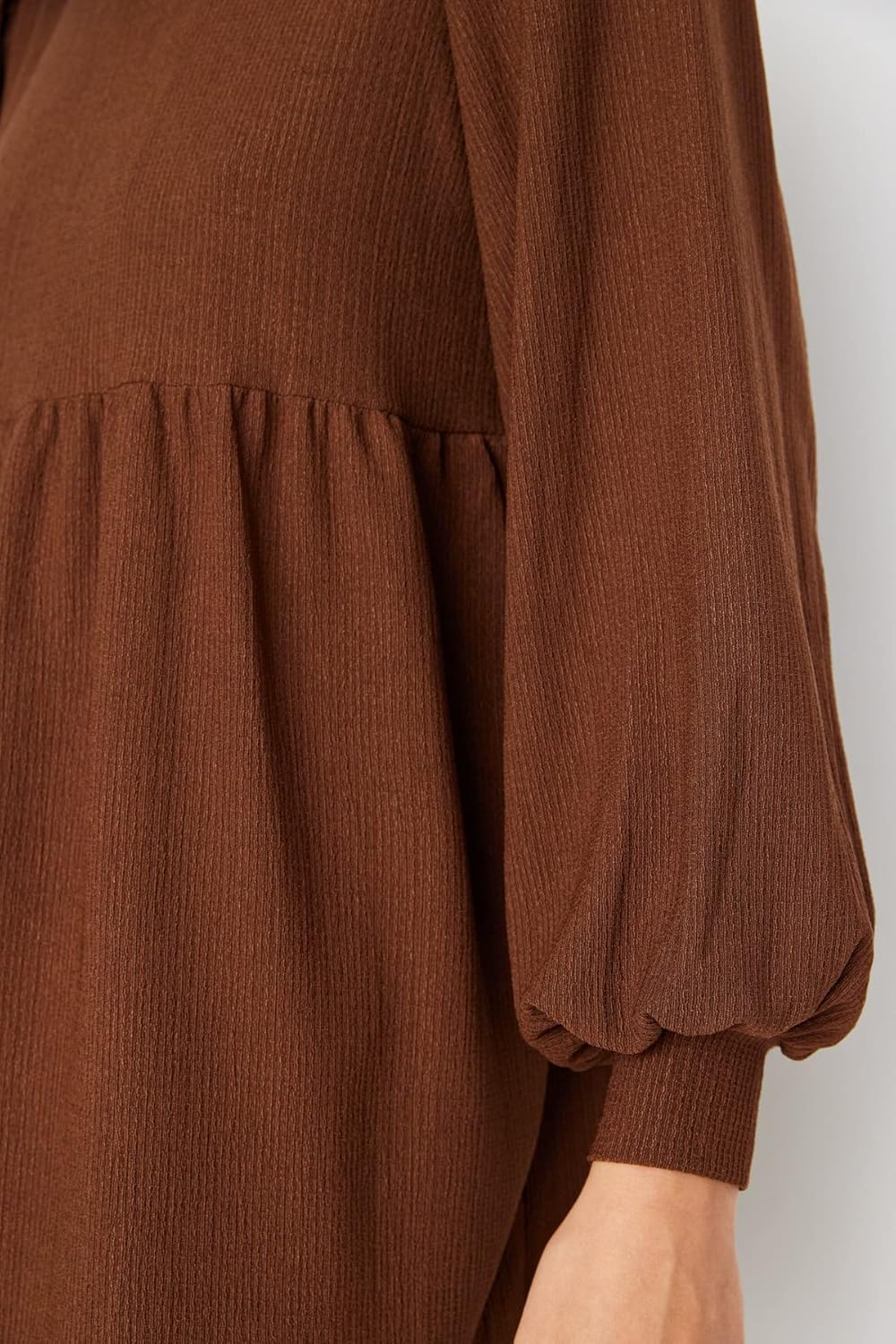 TRENDYOL Damen Mini Shift Relaxed Dress Kleid XL Braun, XL Braun