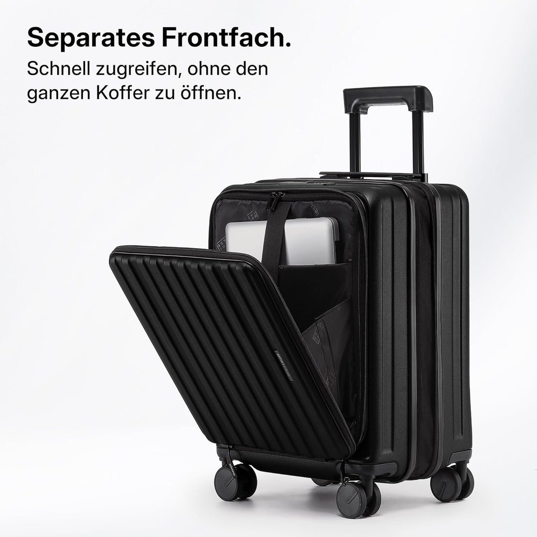 Koffer Expandierbar – Hartschalen-Trolley mit Oberseiten-Öffnung, Kompressionsgurt & extra Stauraum