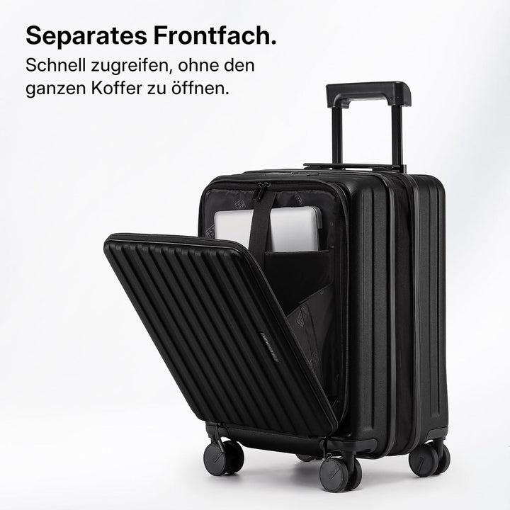 Koffer Expandierbar – Hartschalen-Trolley mit Oberseiten-Öffnung, Kompressionsgurt & extra Stauraum