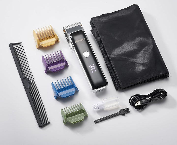 BarberBoss Professioneller Bart- und Haarschneider für Männer, Gesichtsschneider, Präzisionsknopf, 2
