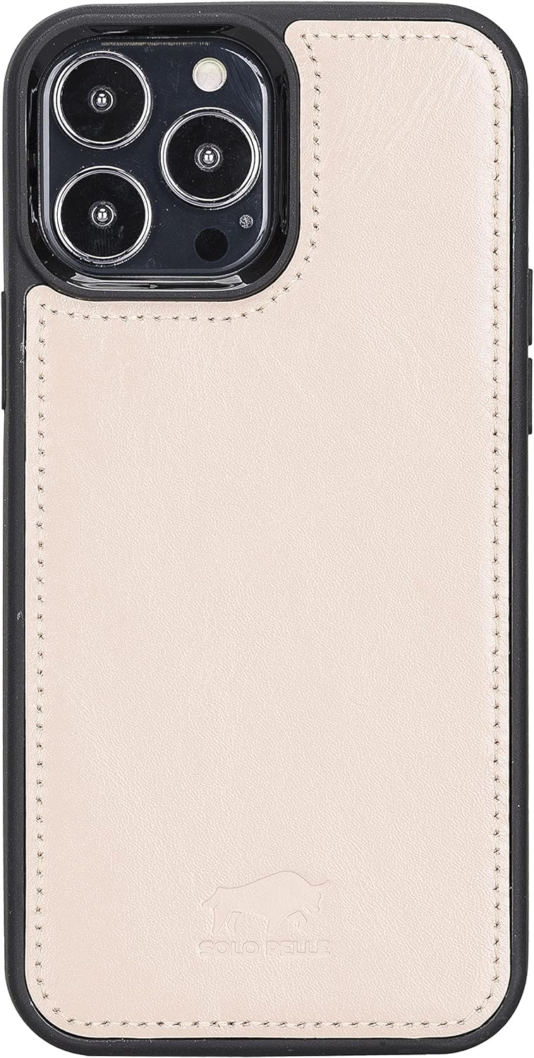 Solo Pelle Lederhülle kompatibel für iPhone 13 Pro Max in 6.7 Zoll abnehmbare Hülle (2in1) inkl. Kar