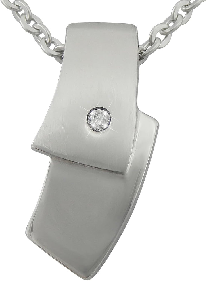 Hanessa Kette aus Edelstahl Damen-Schmuck Hals-Kette und Anhänger aus hochwertigem 316L Stahl " In S