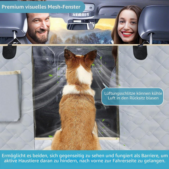 Lassie Hundedecke Auto Rückbank,100% wasserabweisend und rutschfest für Komplett Abgedeckt Autoschon