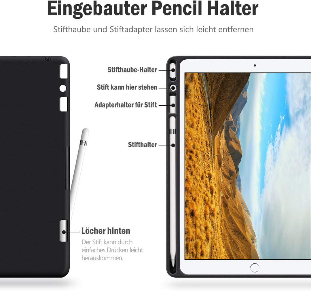 Antbox Hülle für iPad Air 3 2019 10.5 Zoll/iPad Pro 10.5 2017 mit Apple Pencil Halter Auto Schlaf/Wa