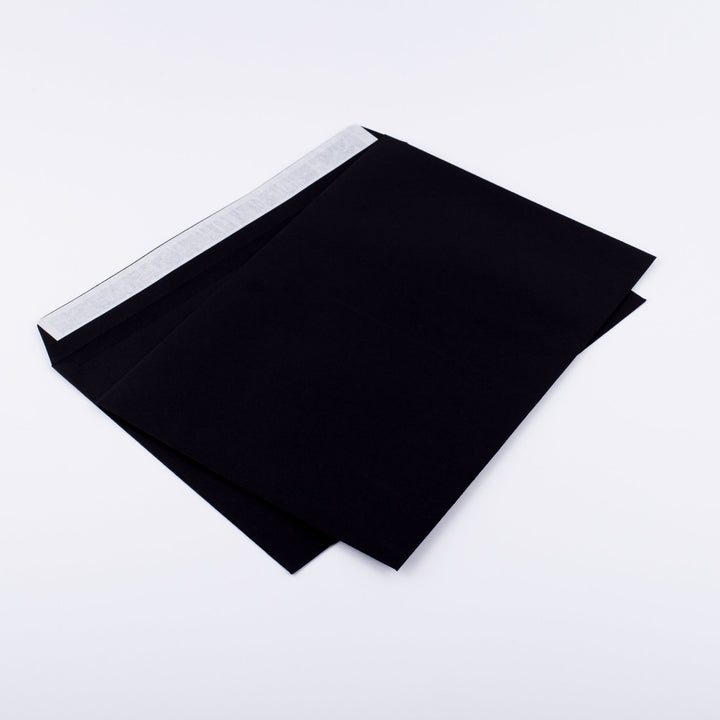 Briefumschläge DIN C5 162 x 229 mm schwarz 120g/m² ohne Fenster haftklebend (Artikel: 314A) (25), 25