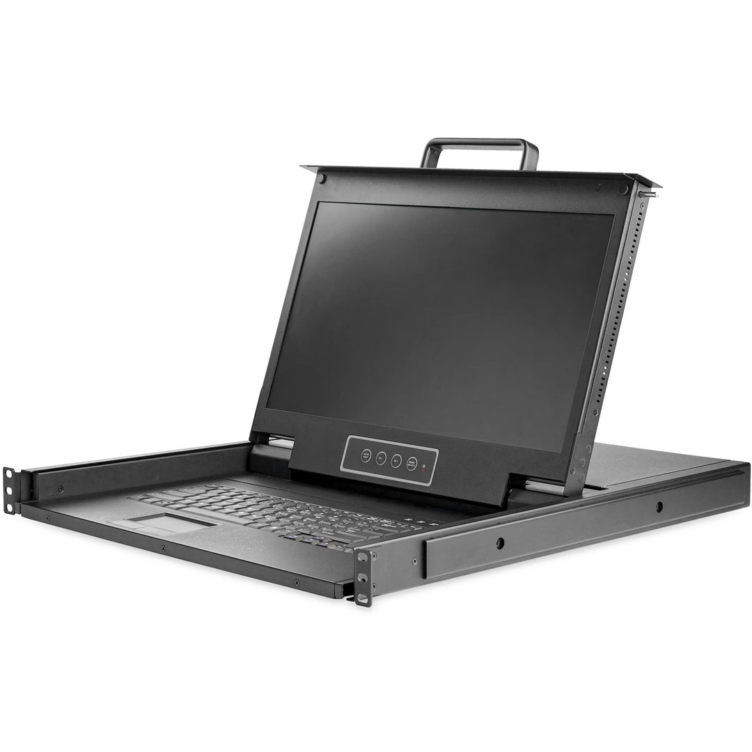 StarTech.com Rack KVM Konsole HD 1080p - US Tastatur(QWERTY), Ein Port VGA KVM mit 17" LCD Monitor -