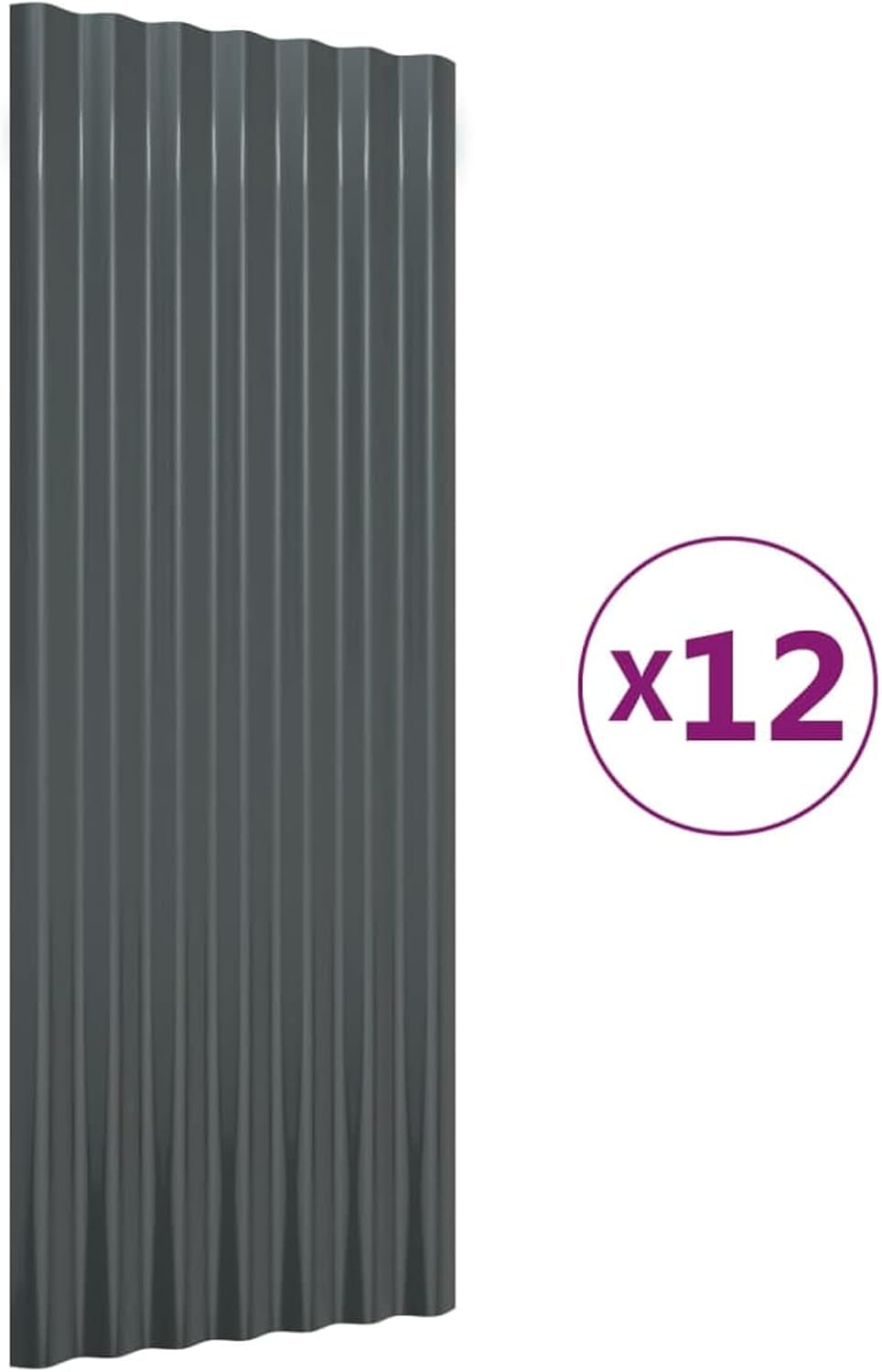 Homgoday Dachpaneele 12 STK. Dachblech Stahlblech Dach Dachplatten Metalldachpaneele Dachblech für D