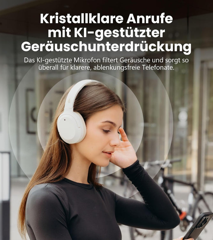 Edifier W820NB Plus Gen 2 Faltbarer Bluetooth V6.1 Over-Ear-Kopfhörer mit -49 dB Geräuschunterdrücku