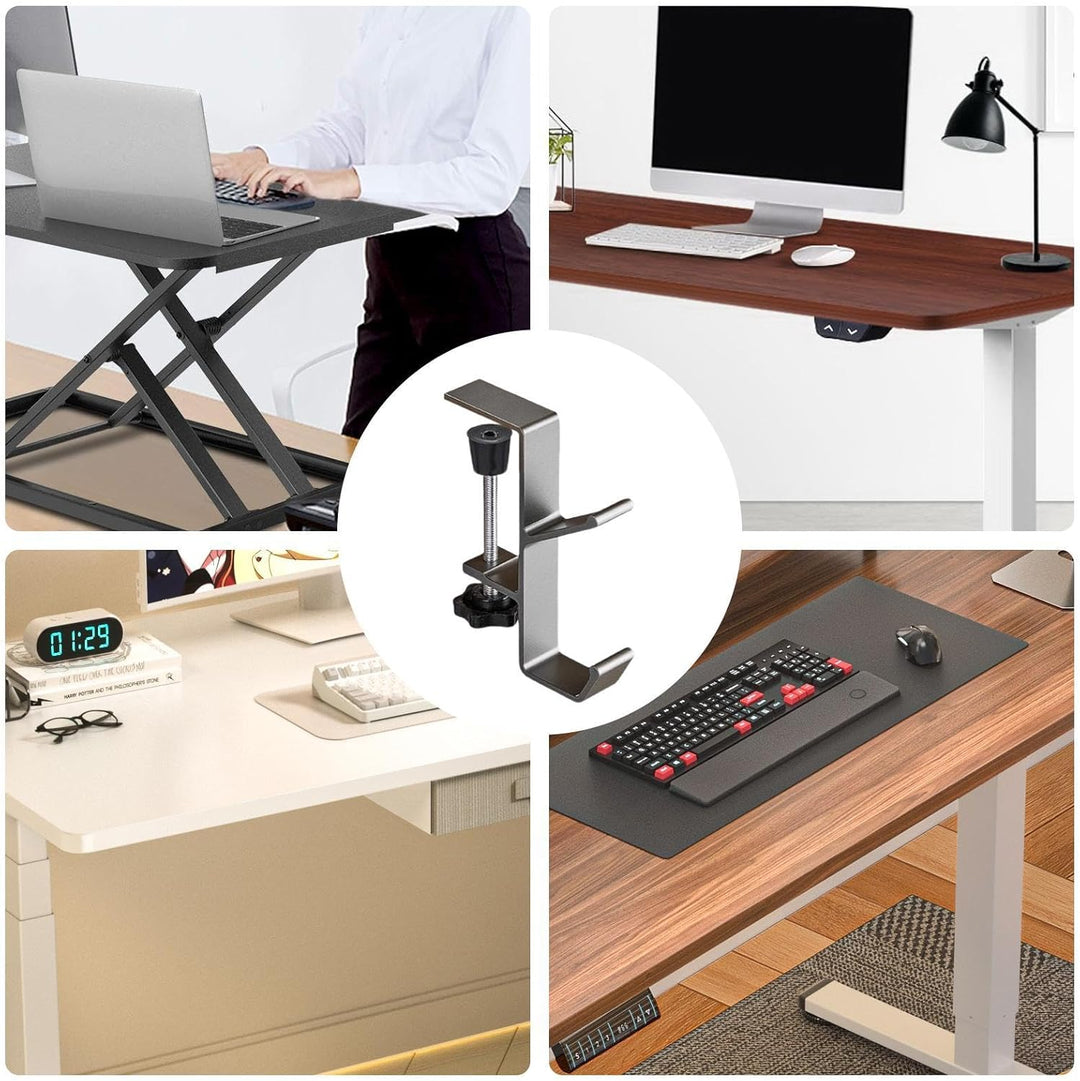 Headphone Stand Desk - Adjustable Desk Edge Hook, Foldable Headphone Holder Hook, Klemmhaken Unter D