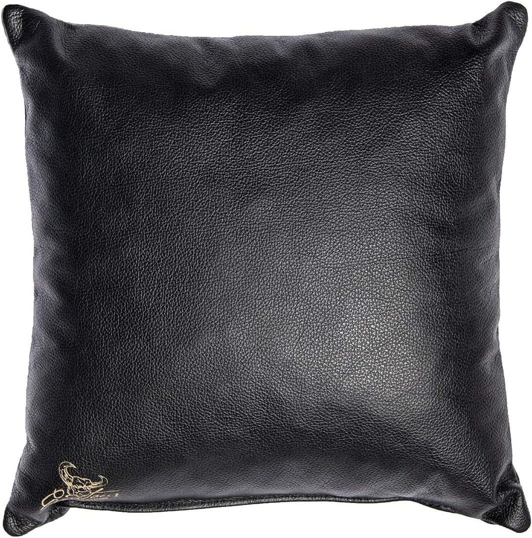 Centaur - Deko Lederkissen 40 x 40 cm für Sofa oder Schlafzimmer schwarz - Echt Leder Kissen Echtled