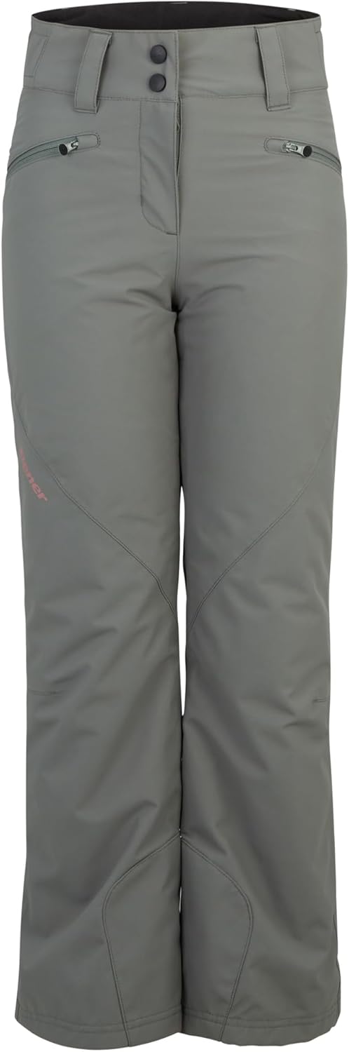 Ziener Mädchen Ski-Hose/Schnee-Hose | atmungsaktiv, wasserdicht, PFC frei Alin 140 Green Mud, 140 Gr