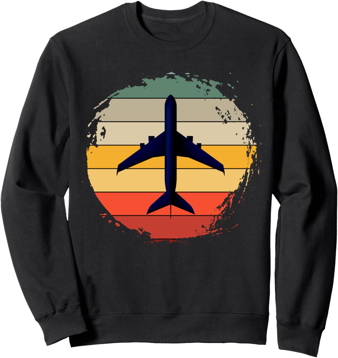 Fliegendes Flugzeug Flieger Geschenk Retro Pilot Sweatshirt