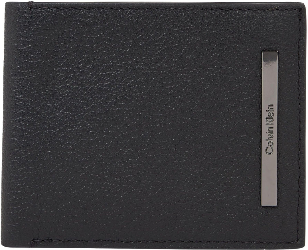 Calvin Klein Herren Portemonnaie Modern Bar Bifold Leder, Schwarz (Ck Black), Onesize