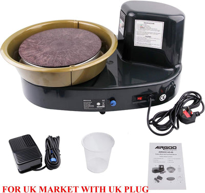 Airgoo Töpferscheibe Ceramics Clay Machine Pottery Wheel AG-60 250W Elektrische Maschine mit Indepen