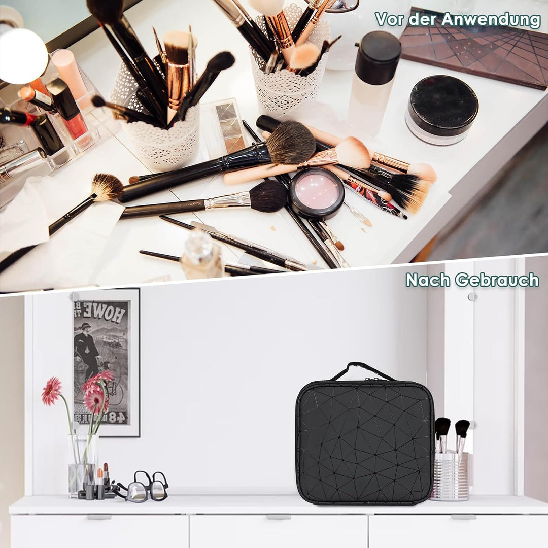 CALIYO Kosmetiktasche Damen Portable Kosmetikkoffer Damen, Professionelle Make up Tasche Schminktasc