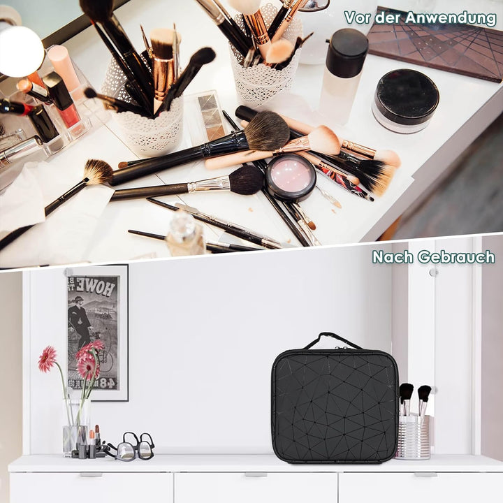 CALIYO Kosmetiktasche Damen Portable Kosmetikkoffer Damen, Professionelle Make up Tasche Schminktasc
