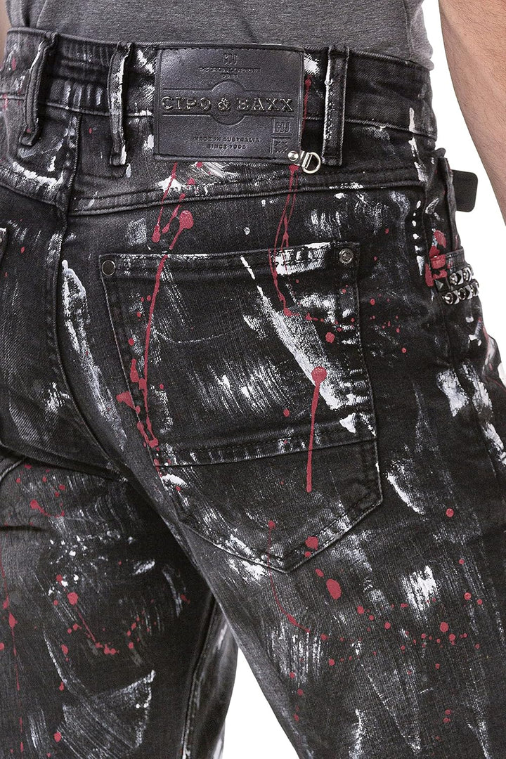 Cipo & Baxx Herren Regular Fit Jeanshose Denim Pants Jeans Hose, Cd700-s
