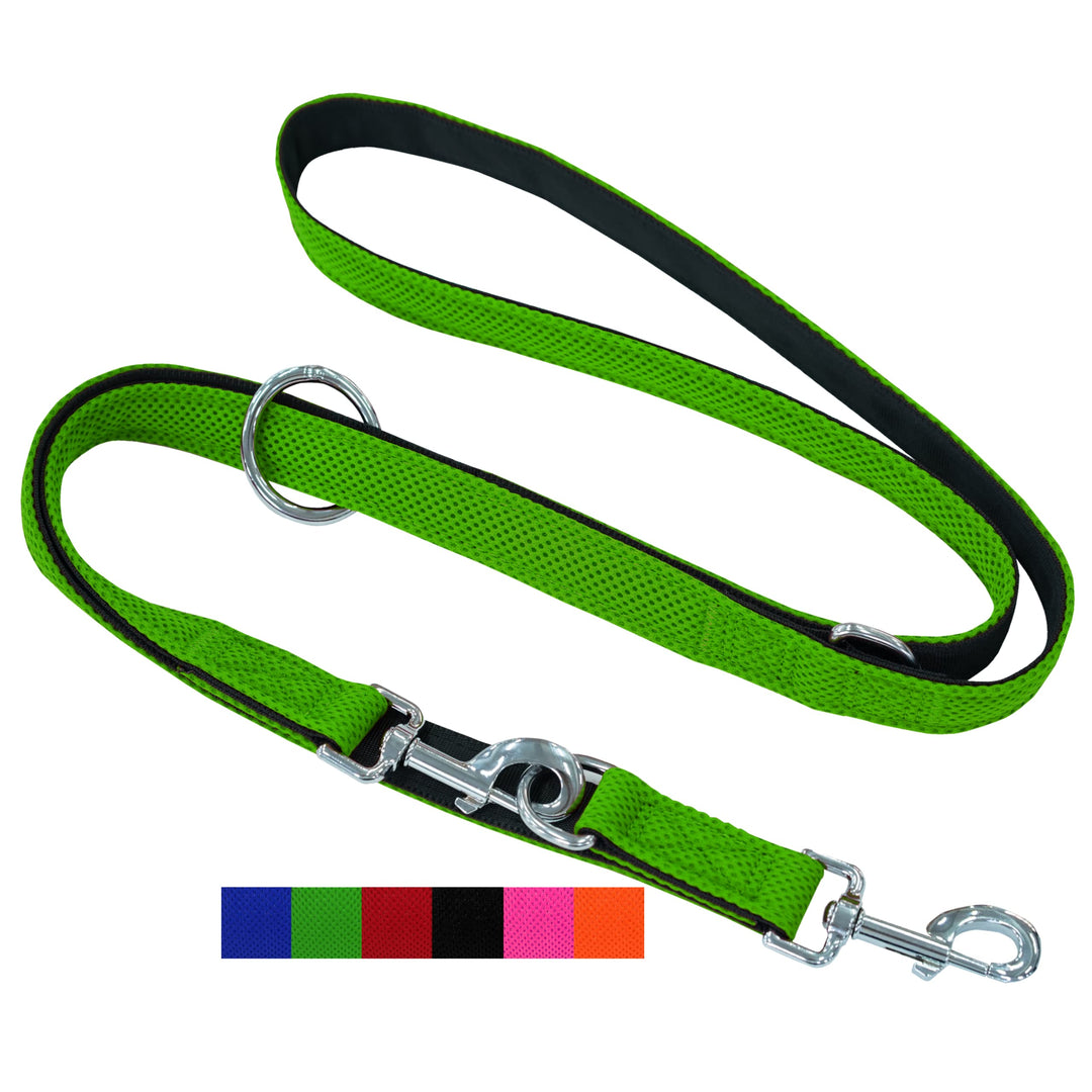 DEY - Premium Hundeleine Air Mesh 2m | 3fach Verstellbar | für Kleine, Mittelgrosse u. Grosse Hunde