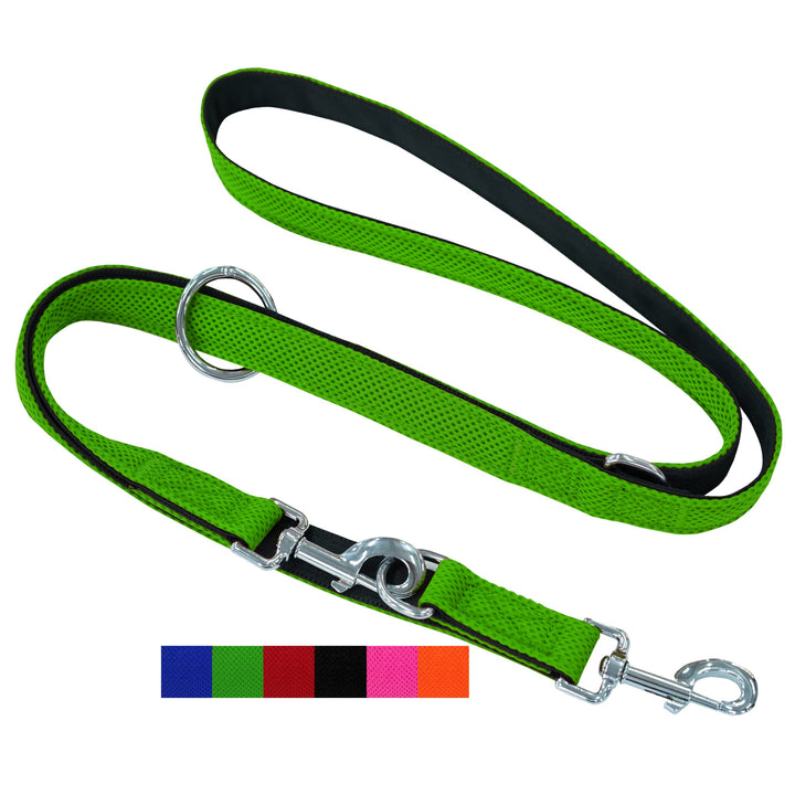 DEY - Premium Hundeleine Air Mesh 2m | 3fach Verstellbar | für Kleine, Mittelgrosse u. Grosse Hunde