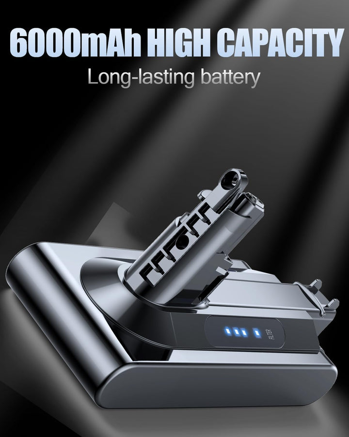 6000mAh Akku kompatibel mit Dyson Cyclone V10 Absolute Animal Origin SV12 V10 6000mAh, V10 6000mAh