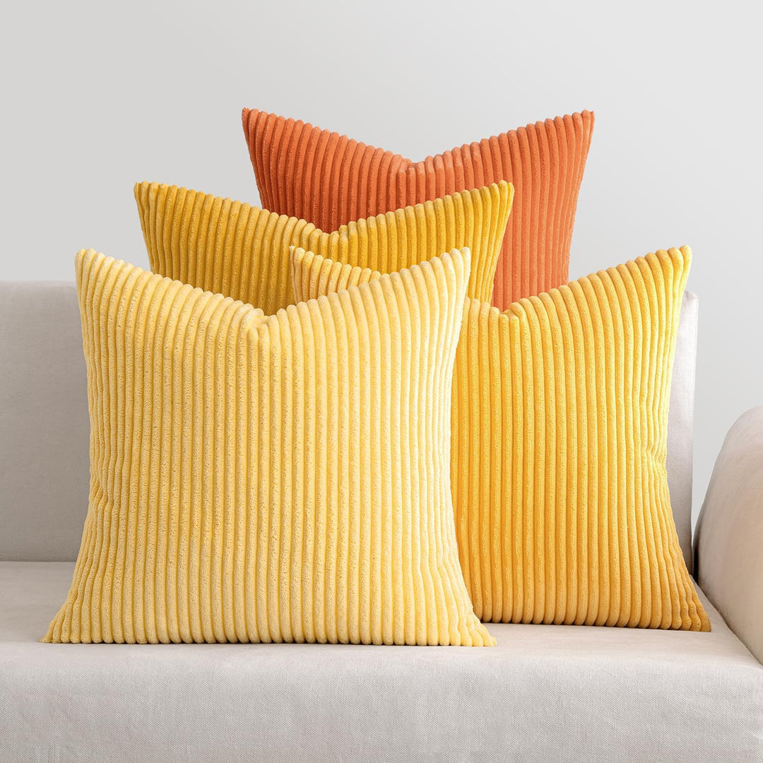 MIULEE 4er Set Samt Kissenbezug Kissenhülle Kopfkissenbezug Dekorative Dekokissen Couchkissen Deko B