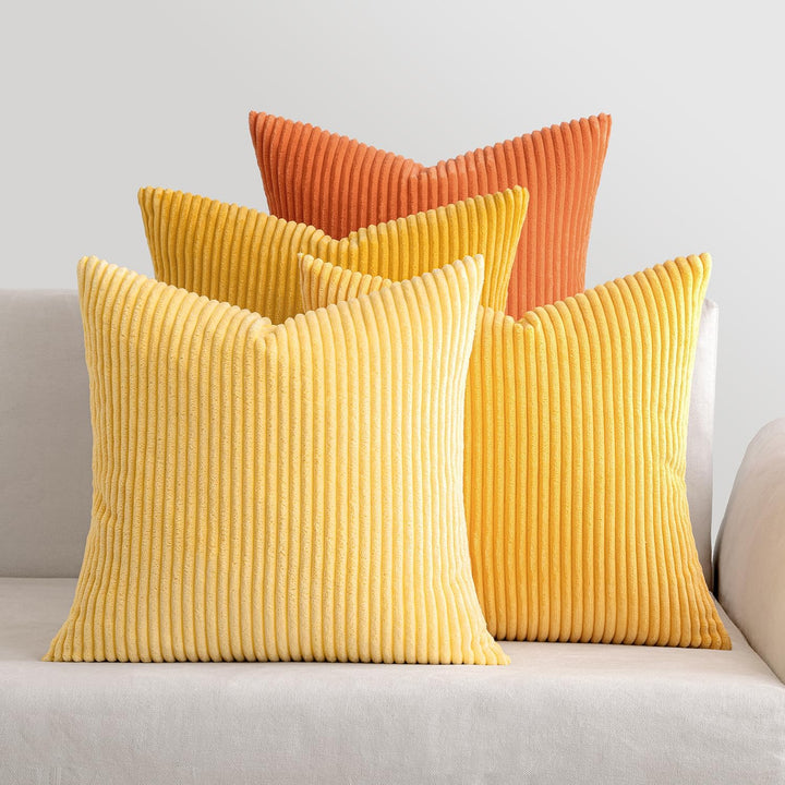 MIULEE 4er Set Samt Kissenbezug Kissenhülle Kopfkissenbezug Dekorative Dekokissen Couchkissen Deko B