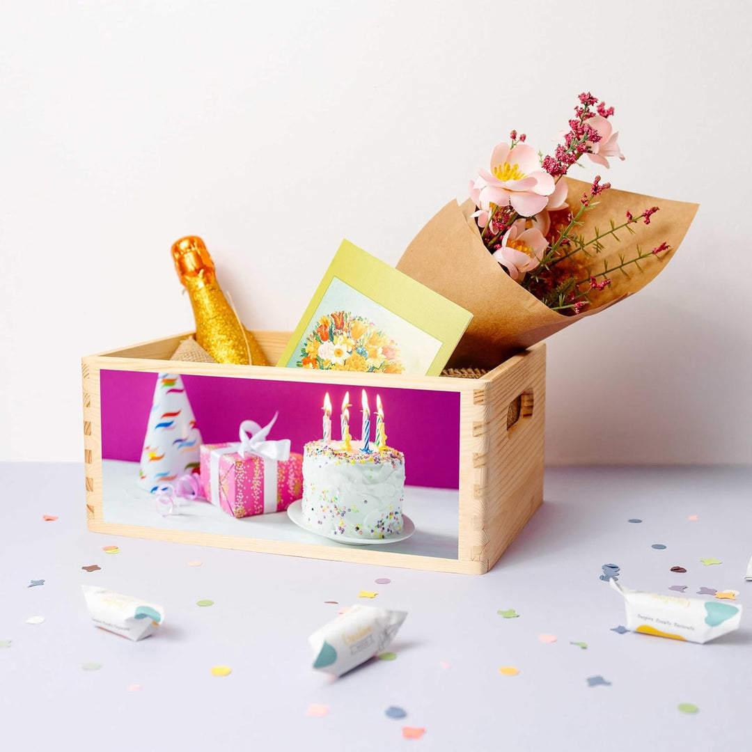 Creative Deco Personalisiert Geschenke Fotogeschenke Holzkiste ohne Deckel | Dein Eigenes Foto und B
