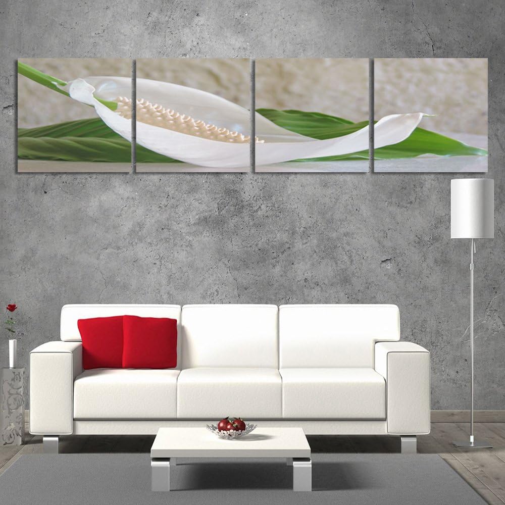 Feeby. Leinwandbild, Bilder, Wand Bild - 4 Teile - Panoramabild, Wandbilder, Kunstdruck 200x50 cm, A