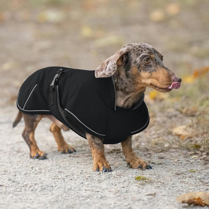 Hjyokuso Hundemantel Dackel, Winddichter Wasserdichter Wintermantel Für Dackel Hunde, Hundejacke Für