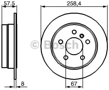 Bosch BD1101 Bremsscheiben - Hinterachse - ECE-R90 Zertifizierung - zwei Bremsscheiben pro Set