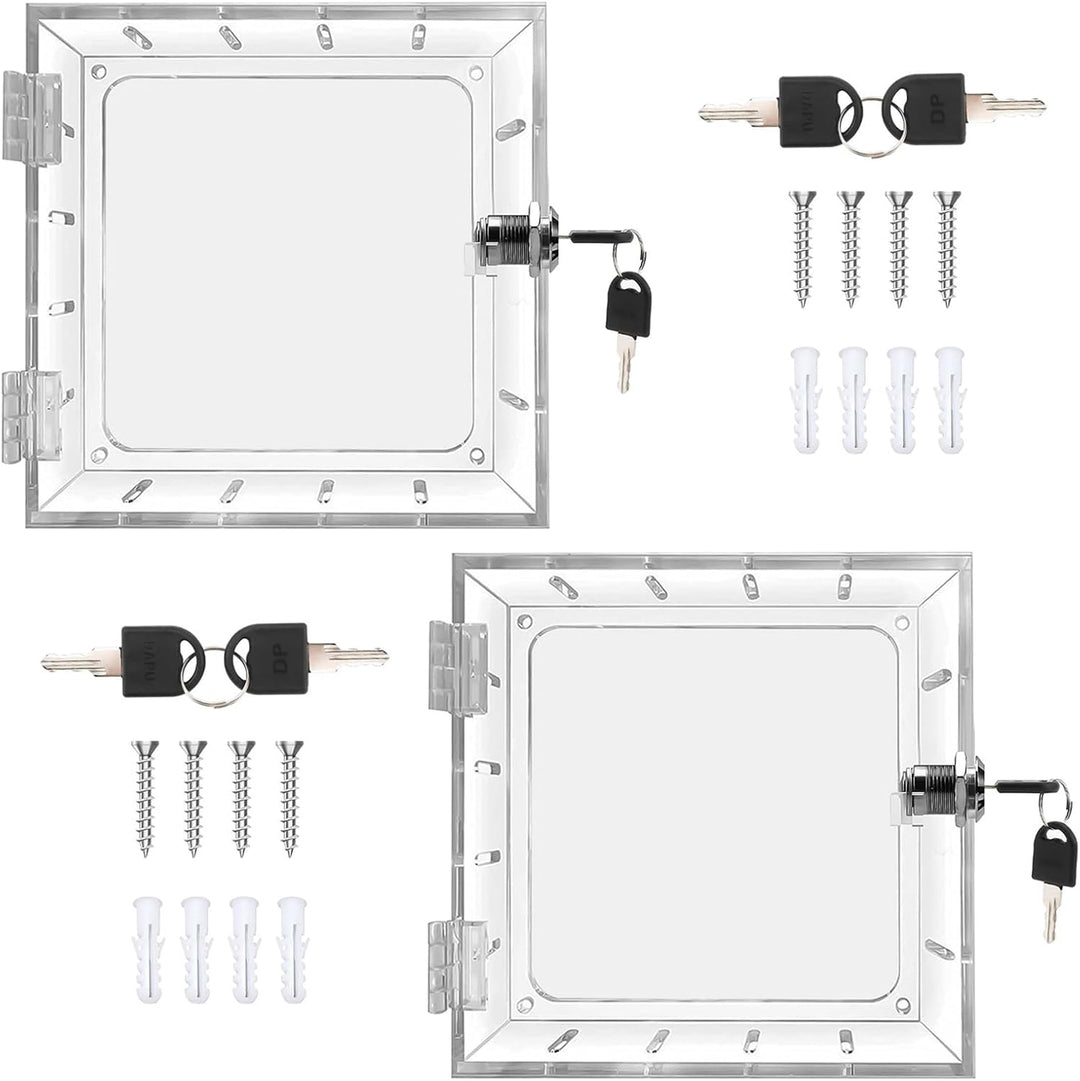 Yallmie 2 Stück Thermostatschutz,12X14.3X4.5cm Thermostat Schliesskasten Transparenter Thermostat Ab