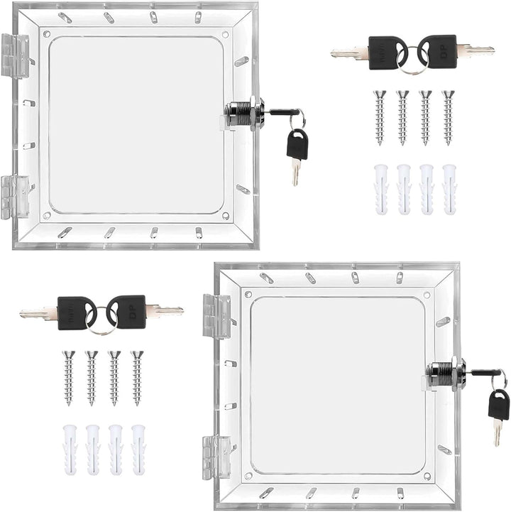Yallmie 2 Stück Thermostatschutz,12X14.3X4.5cm Thermostat Schliesskasten Transparenter Thermostat Ab