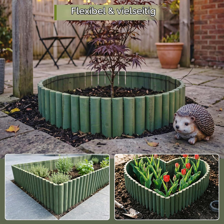 JonesHouseDeco Mit Naturfichtenholz Versehener Holzzaun, Geeignet Für Garten-Holzkanten Im Freien Ro
