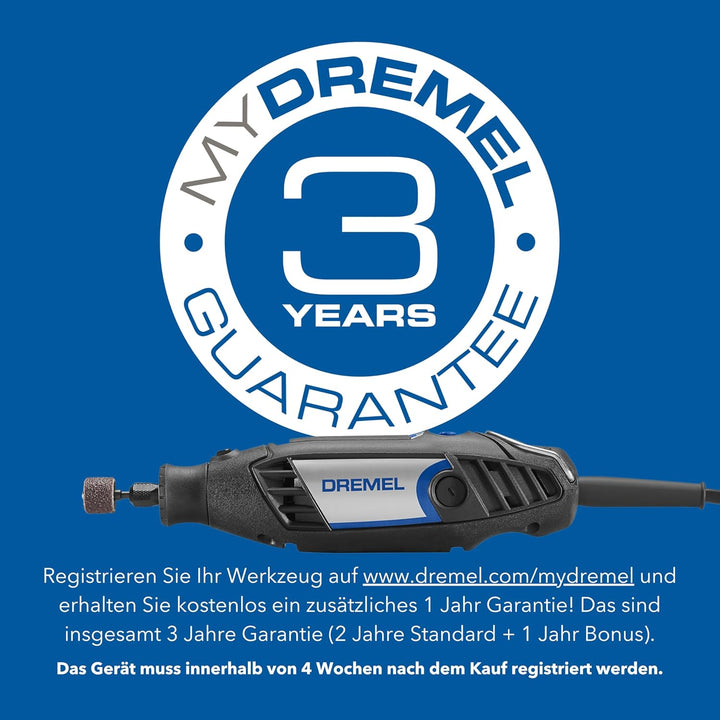 Dremel 3200 Multifunktionswerkzeug 130W, Mit 1 Aufsatz mit biegsamer Welle, 90 Zubehörteile, variabl