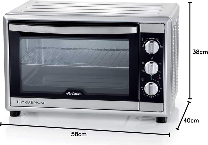 Ariete 986 MINI Multibackofen 1800 W, 1800 W, Edelstahl 45 L Edelstahl, 45 L Edelstahl