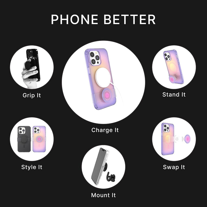 PopSockets: PopCase PlantCore für MagSafe - Hülle für iPhone 14 Pro Max mit Abnehmbarem PopGrip Slid