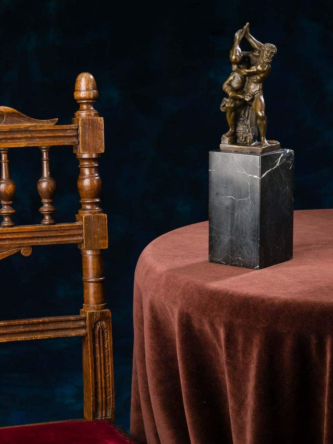 aubaho Bronzeskulptur Herkules Hercules Diomedes Bronze Skulptur 34cm Sculpture