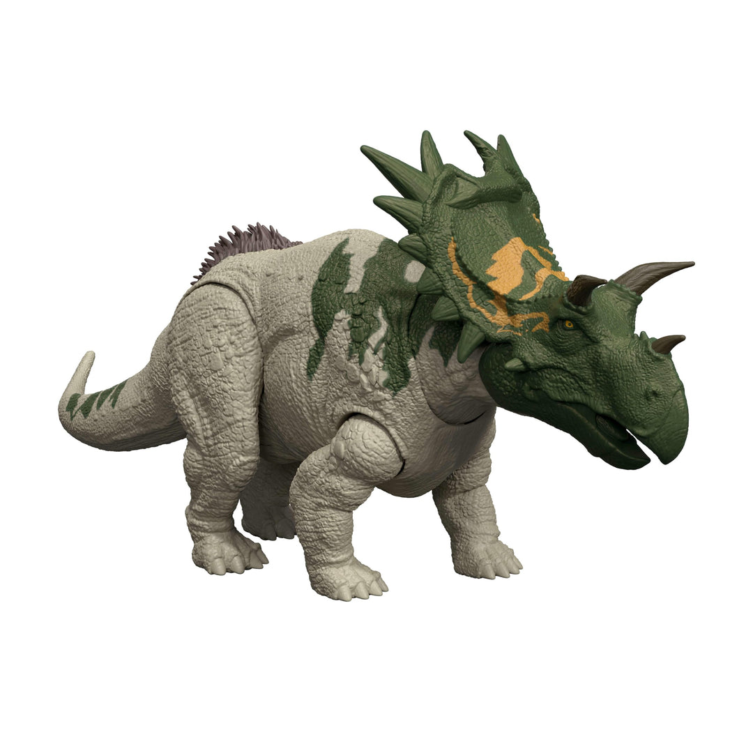 Mattel Jurassic World: Die Wiedergeburt Wild Roar Dinosaurierspielzeug, Spiclypeus, bewegliche Figur